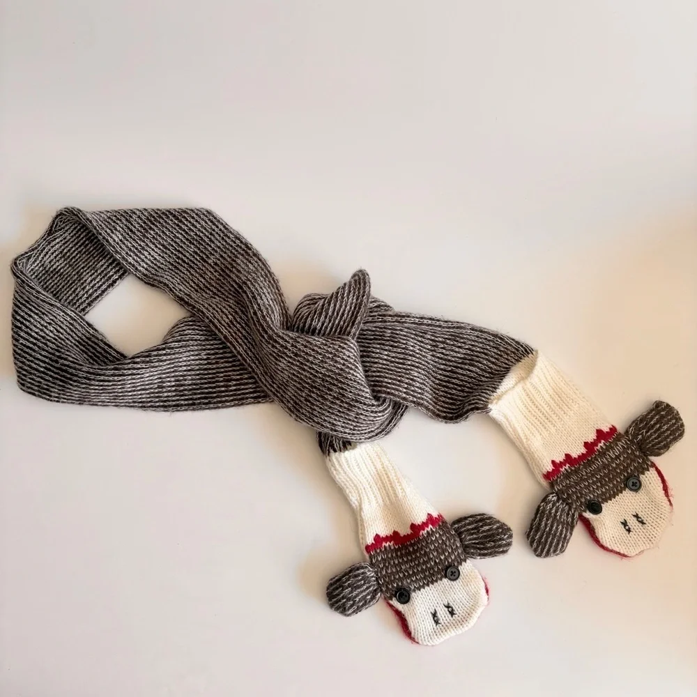 Sock Monkey Mitten Scarf